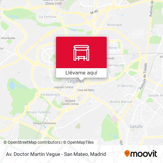 Mapa Av. Doctor Martín Vegue - San Mateo