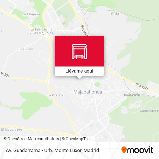 Mapa Av. Guadarrama - Urb. Monte Luxor
