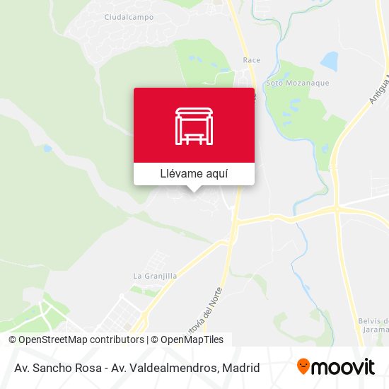Mapa Av. Sancho Rosa - Av. Valdealmendros