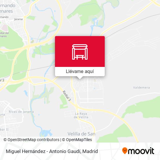 Mapa Miguel Hernández - Antonio Gaudí