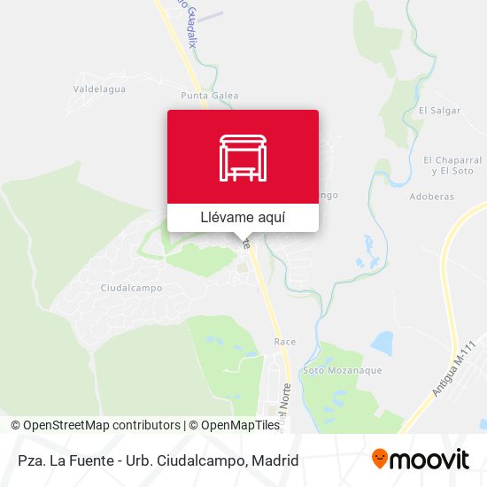 Mapa Pza. La Fuente - Urb. Ciudalcampo