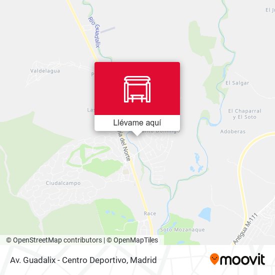 Mapa Av. Guadalix - Centro Deportivo