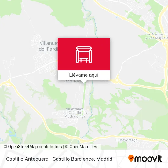Mapa Castillo Antequera - Castillo Barcience