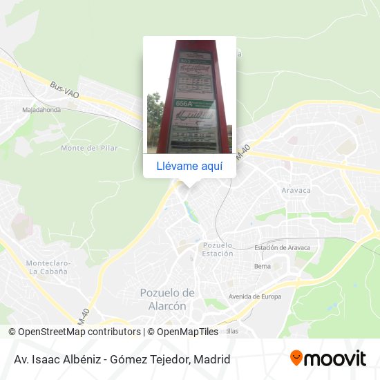 Mapa Av. Isaac Albéniz - Gómez Tejedor