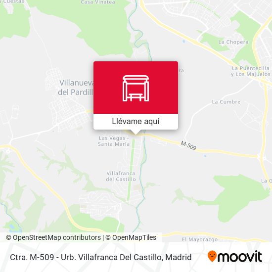 Mapa Ctra. M-509 - Urb. Villafranca Del Castillo
