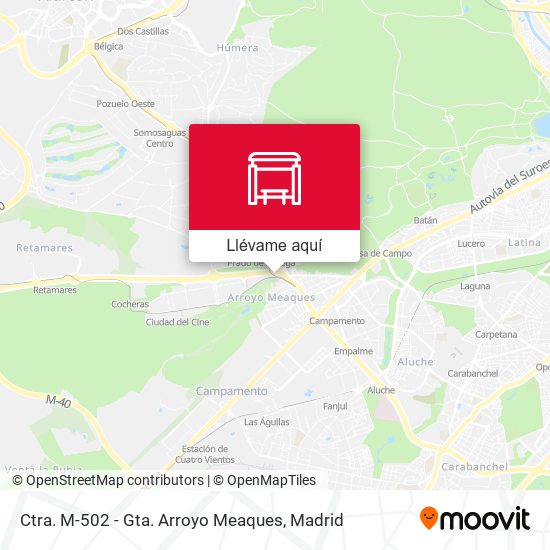 Mapa Ctra. M-502 - Gta. Arroyo Meaques