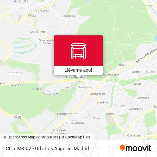 Mapa Ctra. M-502 - Urb. Los Ángeles