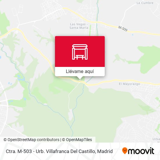 Mapa Ctra. M-503 - Urb. Villafranca Del Castillo