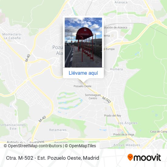Mapa Ctra. M-502 - Est. Pozuelo Oeste