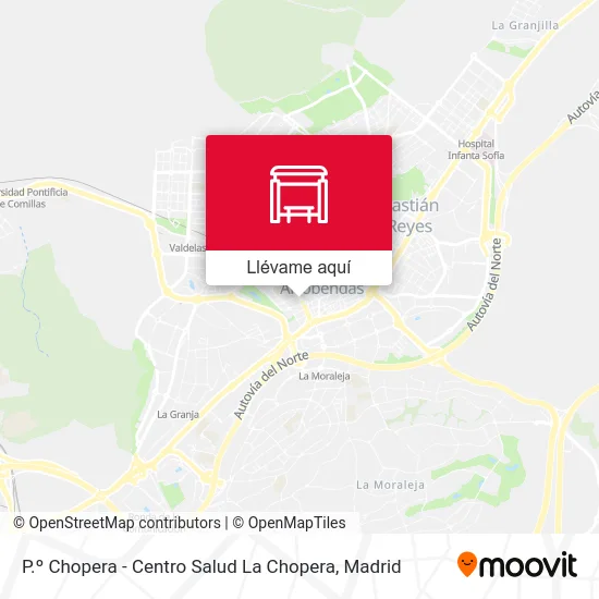 Mapa P.º Chopera - Centro Salud La Chopera