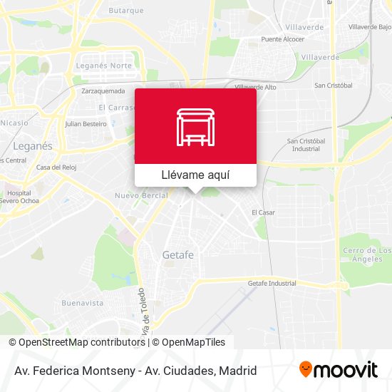 Mapa Av. Federica Montseny - Av. Ciudades