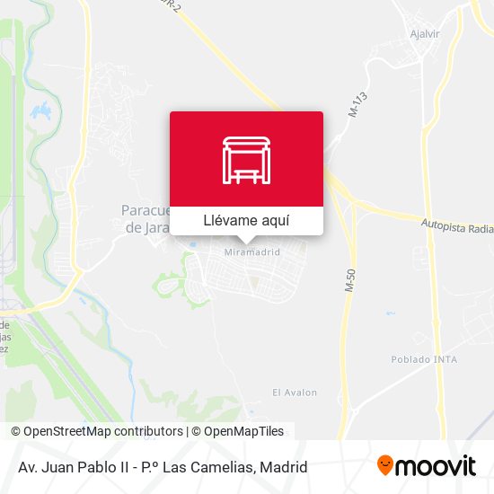Mapa Av. Juan Pablo II - P.º Las Camelias