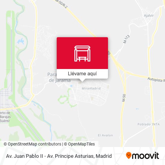 Mapa Av. Juan Pablo II - Av. Príncipe Asturias