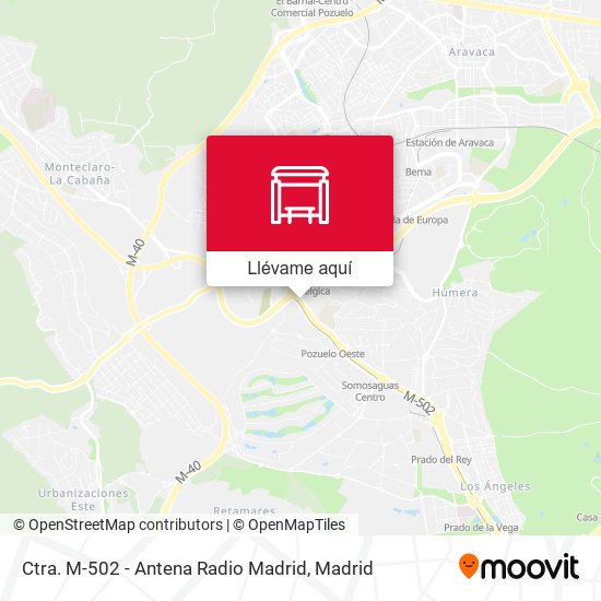 Mapa Ctra. M-502 - Antena Radio Madrid