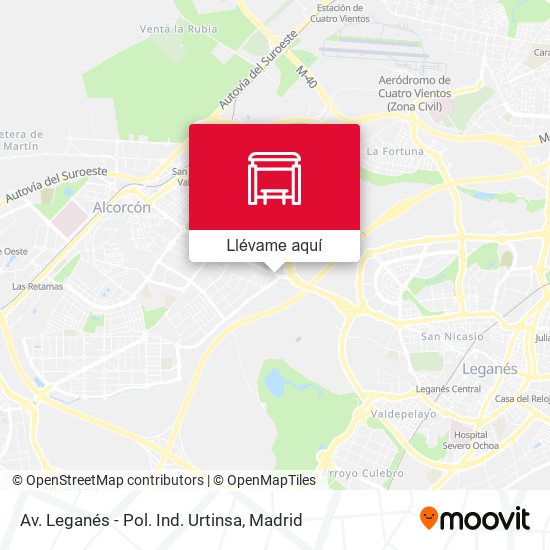 Mapa Av. Leganés - Pol. Ind. Urtinsa