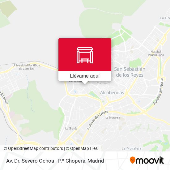 Mapa Av. Dr. Severo Ochoa - P.º Chopera