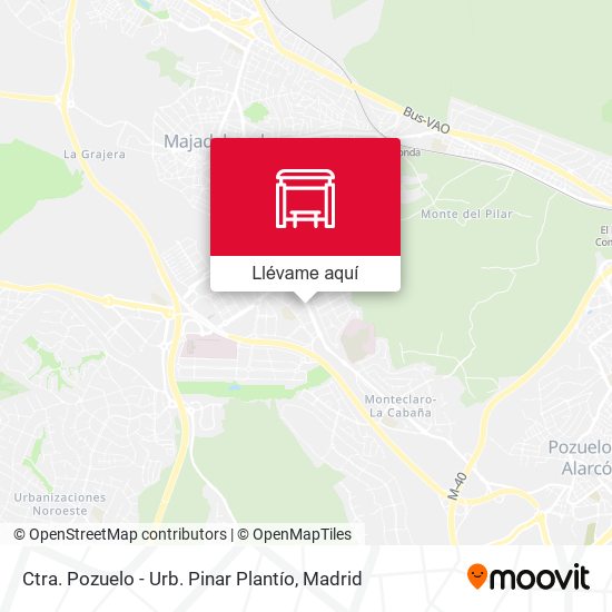 Mapa Ctra. Pozuelo - Urb. Pinar Plantío