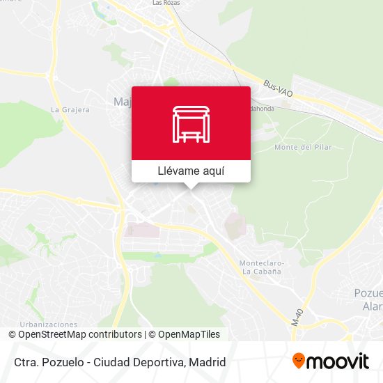Mapa Ctra. Pozuelo - Ciudad Deportiva