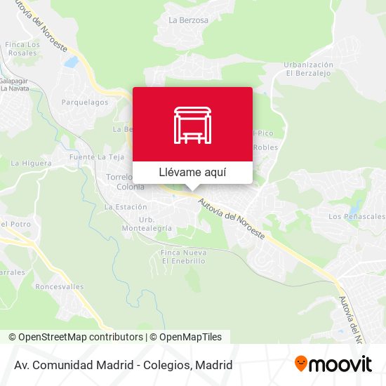 Mapa Av. Comunidad Madrid - Colegios