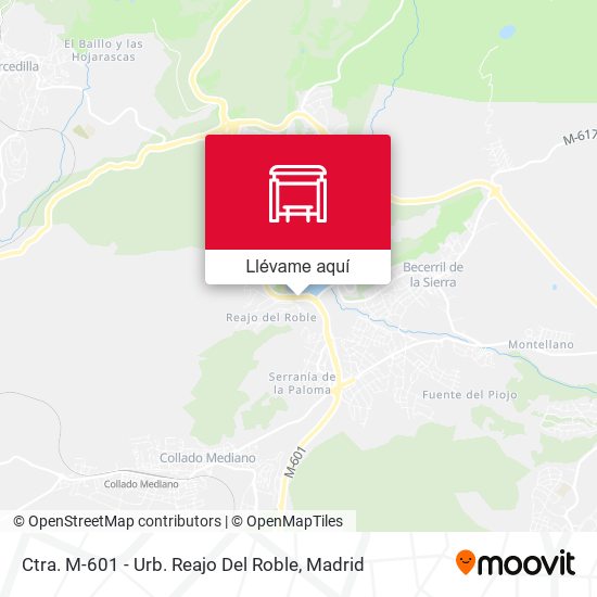 Mapa Ctra. M-601 - Urb. Reajo Del Roble
