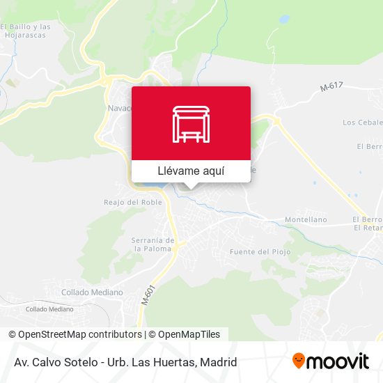 Mapa Av. Calvo Sotelo - Urb. Las Huertas
