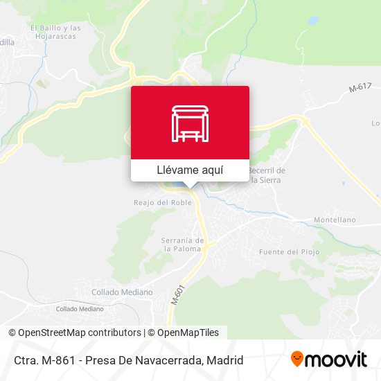 Mapa Ctra. M-861 - Presa De Navacerrada