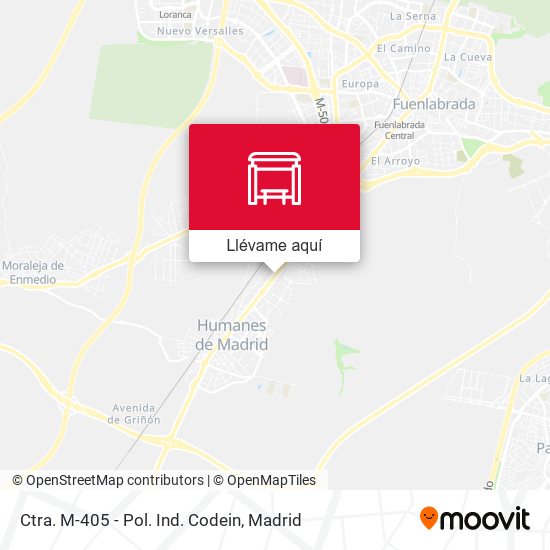 Mapa Ctra. M-405 - Pol. Ind. Codein