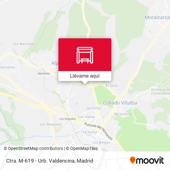 Mapa Ctra. M-619 - Urb. Valdencina