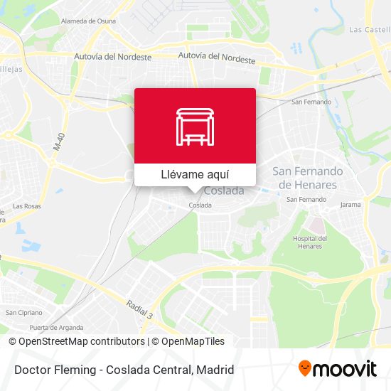 Mapa Doctor Fleming - Coslada Central
