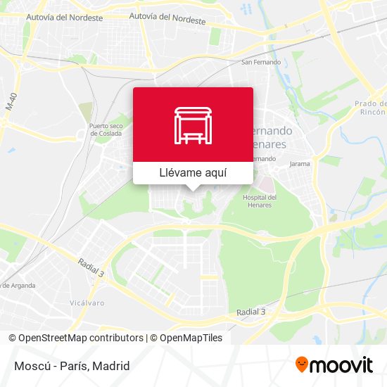 Mapa Moscú - París