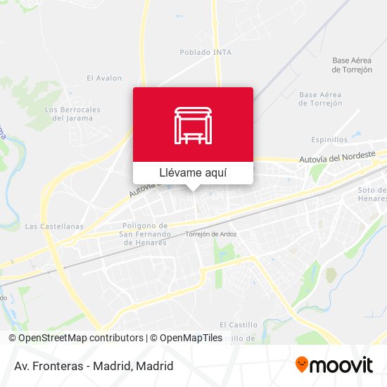 Mapa Av. Fronteras - Madrid