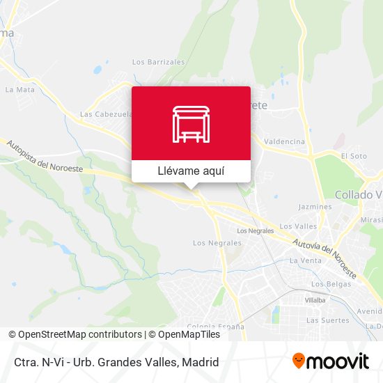 Mapa Ctra. N-Vi - Urb. Grandes Valles