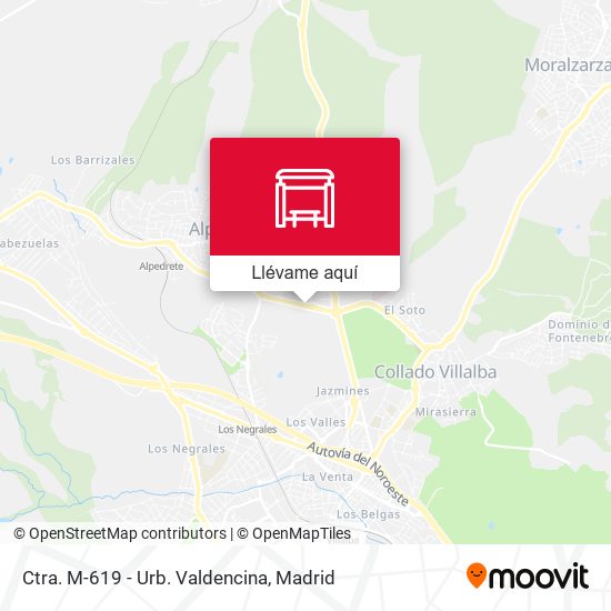 Mapa Ctra. M-619 - Urb. Valdencina