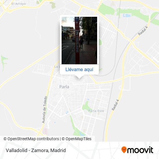 Mapa Valladolid - Zamora