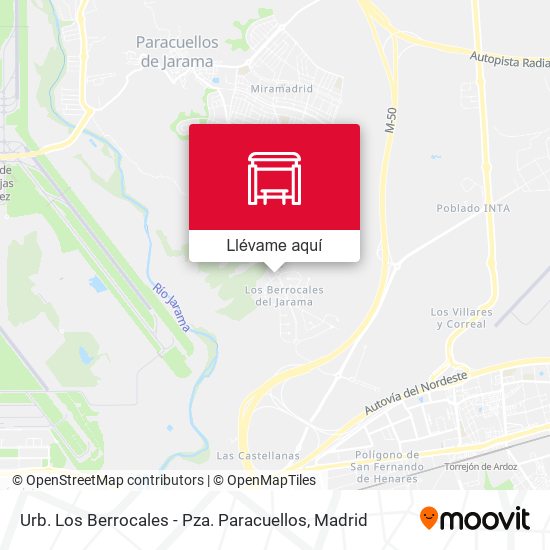 Mapa Urb. Los Berrocales - Pza. Paracuellos