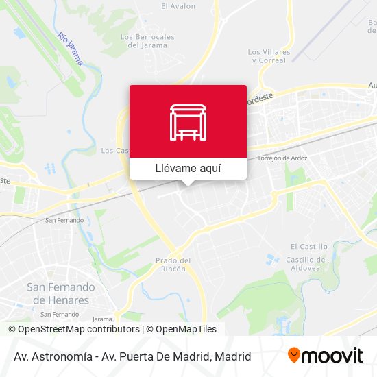 Mapa Av. Astronomía - Av. Puerta De Madrid