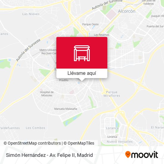 Mapa Simón Hernández - Av. Felipe II