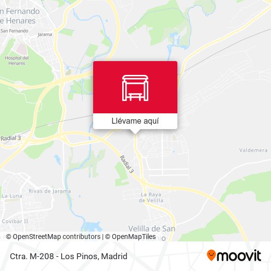 Mapa Ctra. M-208 - Los Pinos