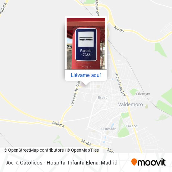 Mapa Av. R. Católicos - Hospital Infanta Elena