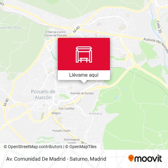 Mapa Av. Comunidad De Madrid - Saturno
