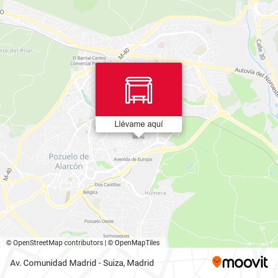 Mapa Av. Comunidad Madrid - Suiza