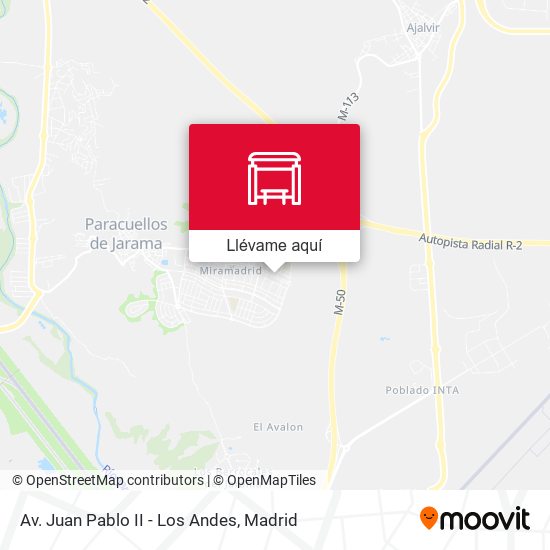 Mapa Av. Juan Pablo II - Los Andes