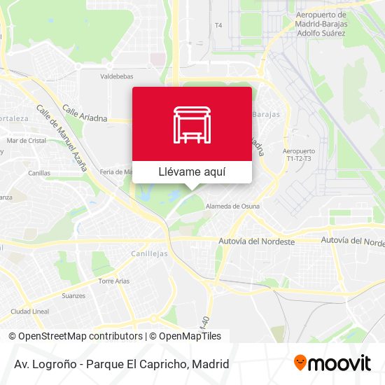 Mapa Av. Logroño - Parque El Capricho