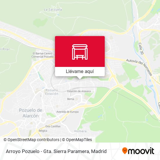 Mapa Arroyo Pozuelo - Gta. Sierra Paramera