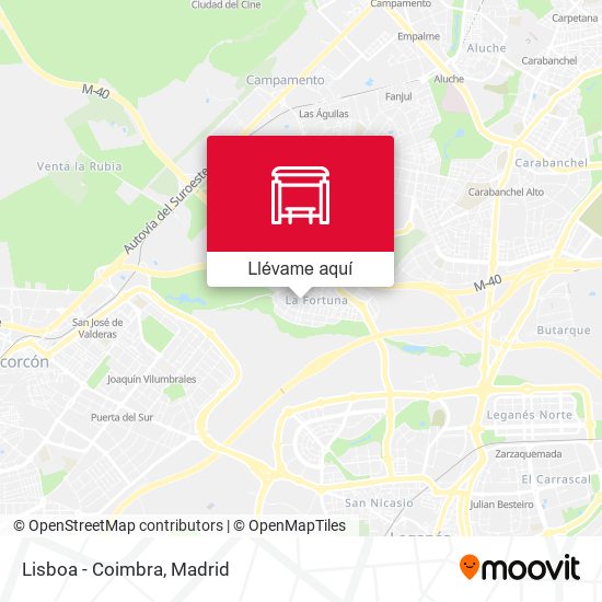 Mapa Lisboa - Coimbra