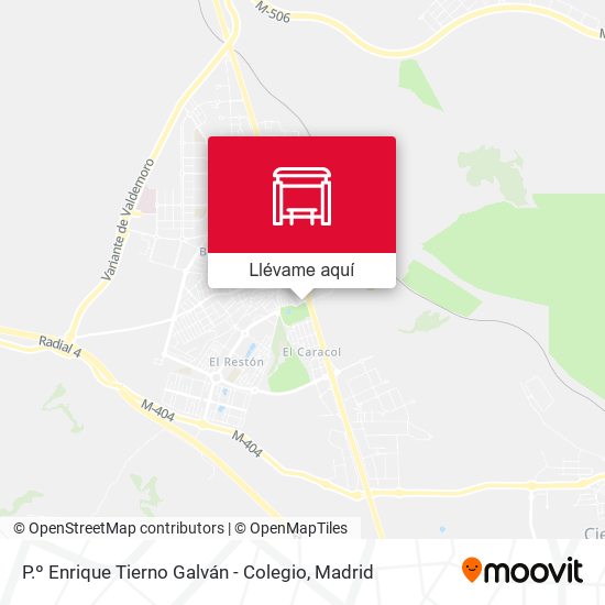 Mapa P.º Enrique Tierno Galván - Colegio