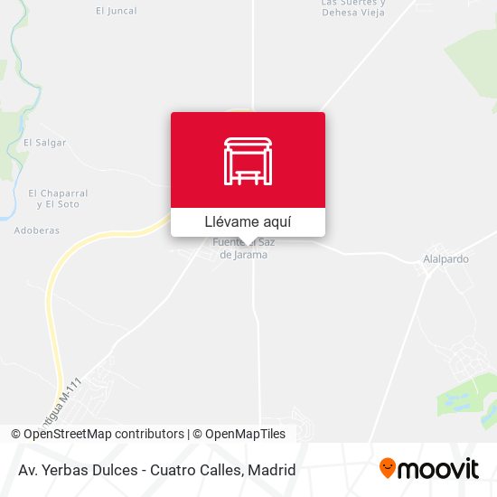 Mapa Av. Yerbas Dulces - Cuatro Calles