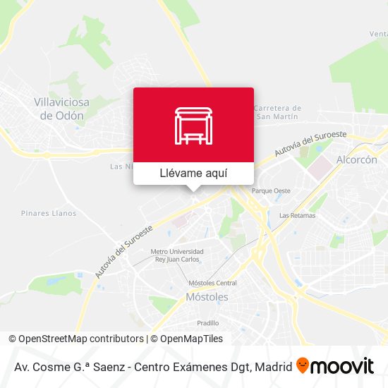 Mapa Av. Cosme G.ª Saenz - Centro Exámenes Dgt
