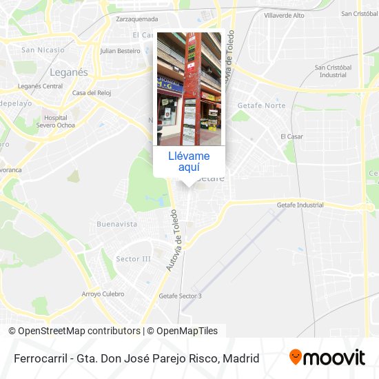 Mapa Ferrocarril - Gta. Don José Parejo Risco