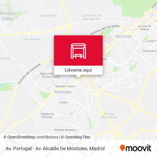 Mapa Av. Portugal - Av. Alcalde De Móstoles